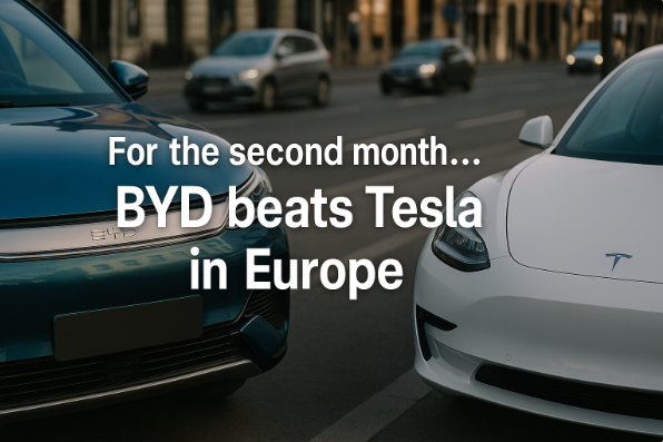 For the Second Month… BYD Beats Tesla in Europe